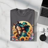 Just A Girl Who Loves Horses T-Shirt, Floral Horse Lover Shirt, Cowgirl TShirt, Western Tee, Horseback Riding Gift, Equestrian Style thumbnail 1