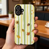 Autumn Harvest Phone Case or Tote Bag, Cozy Fall Leaves Pinecone Acorn Design, Rustic Farmhouse Decor Gift thumbnail 13