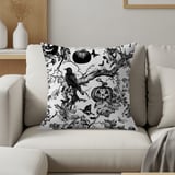 Vintage Halloween Woven Blanket, Dark Gothic Throw Pillow, Spooky Raven Jack O Lantern Toile Blanket, Victorian Dark Academia Home Decor thumbnail 20