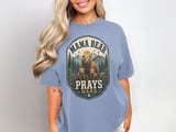 Mama Bear Prays Hard Rustic Christian Mom Art, Faith-Based Mountain Bear Family Design for Strong Motherhood Other thumbnail 10