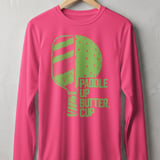 Pickleball Sport-Tek Long Sleeve Tee, Paddle Up Butter, Cup, Outdoor Court Performance Sun Shield Shirt thumbnail 2