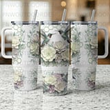 Hummingbird Tumbler Sublimation PNG, 40oz Distressed Floral Honeycomb Wrap, Seamless Tapered Digital Design, Free Car Coasters Bundle thumbnail 3