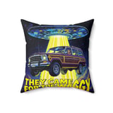 Grand Wagoneer UFO Pillows, They Came for Waggy Pillow Case, Retro Car Gift, Unique Room Decor, Outer Space Lover, Car Enthusiast thumbnail 4