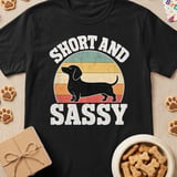 Short And Sassy Dachshund Tee thumbnail 1