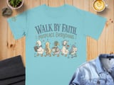 Walk By Faith Misplace Everything Shirt, Funny Christian Duck Tee, Cozy Faith Humor Gift for Mom, Cute Duck Lover T-Shirt thumbnail 6