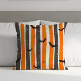 Halloween Bat Brush Stroke Pillows & Pillow Cases, Spooky Home Decor Table Runner, Goth Fall Gift Idea thumbnail 5