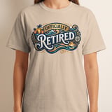 Officially Retired T-Shirt | Tropical Retirement Gift for Men Women | New Chapter Golden Years Tee | Beach Vacation Mode Shirt thumbnail 2