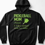 Pickleball Gildan Fleece Hoodie, Pickleball Mom (Noun) 1. Like a Normal Mom but Cooler, Court Pullover thumbnail 1