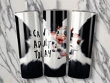 Funny Cow Tumbler Wrap, 20oz Skinny Tumbler, Seamless Tumbler Design, Cute Animal, Can't Adult Today, Sublimation Design, Gift Idea thumbnail 2