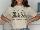 Halloween Goose T-Shirt, Horror Costume Geese, Funny Spooky Season Tee, Halloween Party Apparel, Animal Lover Shirt thumbnail 9