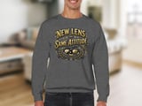 New Lens Same Attitude T-Shirt: Gold Glitter Script, Sunglasses Eye Vision Quote thumbnail 13