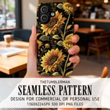 Sunflower Tumbler Design, Digital Paper, Floral Backgrounds, Junk Journal, Scrapbooking, Printable Tumbler PNG, Colorful Flowers thumbnail 6
