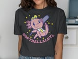 Axolotl Softballalotl Graphic T-Shirt thumbnail 13