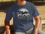 C-130 Hercules Aircraft T-Shirt, Military Plane Graphic Tee for Veteran Pilot Aviation Enthusiast Gift, Air Force Shirt thumbnail 6