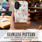 Blush Floral Bows Digital thumbnail 2