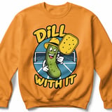 Pickleball Gildan Crewneck Sweatshirt, Dill With It, Court Warm Up thumbnail 9