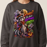 Randy the Raccoon Spooky Halloween Sweatshirt thumbnail 12