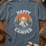 Retro Sunset Happy Camper T-Shirt thumbnail 3