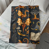 Dragon Blanket, Fantasy Blanket, Mythical Creature Blanket, Dragon Book Blanket, Magical Blanket, Nursery Blanket, Dragon Decor thumbnail 6
