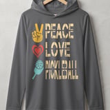 Pickleball Sport-Tek Performance Hood, Peace Love Pickleball, Lightweight Hoodie Layer for Court Play thumbnail 5