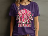 Faux Patchwork Pray Fight Believe Tee thumbnail 16