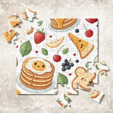 Digital Pattern, Breakfast Food Art, Digital Bundle, Pancakes, Toast, Fruits, Seamless Repeat Pattern, Food Illustration, Cute Food Design thumbnail 7