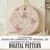Whimsical Pearl Bow & Shell Digital Pattern Size Bundle Png thumbnail 3