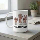 Rock Paper Scissors Champion Mug – Funny Gift thumbnail 6