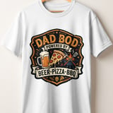 Dad Bod Powered By Beer Pizza BBQ T-Shirt, Funny Father's Day Gift, Husband Birthday Shirt, Grill Master Apparel thumbnail 9