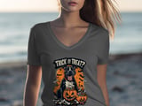 Trick Or Treat Pitbull Halloween Tee | Halloween Pittie Shirt | Pit Bull Mom Gift | Dog Lover Gift thumbnail 3