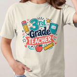 3rd Grade Teacher Shirt, Third Grade Team Crewneck Sweatshirt, Back To School Gift For Elementary Educator, Teacher Appreciation Tee thumbnail 1
