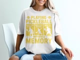 Pickleball Comfort Colors Shirt, Playing Pickleball Improves Memory, Funny Vintage Graphic Tee Shirt thumbnail 2