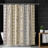 Lavender Meadow Gingham Charm Shower Curtain thumbnail 10
