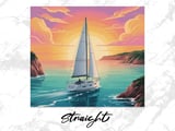 Yacht Sunset 20oz Tumbler Wrap, Nautical Tumbler Design, Boat Waterscape Digital Download, Sublimation Design, Tumbler Wrap, Commercial Use thumbnail 4