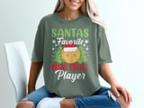 Pickleball Comfort Colors Shirt, Santas Favorite Pickleball Player, Festive Holiday Vintage Graphic Tee thumbnail 6