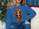 Floral Sugar Skull Catrina Tee or Sweatshirt thumbnail 16