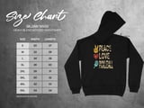 Pickleball Gildan Fleece Hoodie, Peace Love Pickleball Vintage Graphic, Court Pullover thumbnail 12