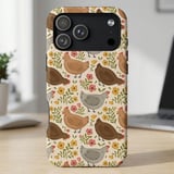Floral Farmhouse Hens MagSafe® Phone Case thumbnail 3