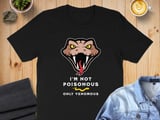 I'm not poisonous, only venomous, funny graphic t-shirt with head of snake. For snake and reptile lovers thumbnail 1