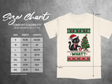 Black Cat What Pushing Christmas Tree Ornament Santa Hat Knitted Holiday Graphic Standard T Shirts thumbnail 14