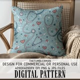 Charming Medical Doodle Digital Pattern Size Bundle Png thumbnail 5