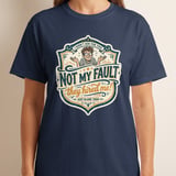 Funny 'Not My Fault They Hired Me' T-Shirt, Sarcastic Office Humor Graphic Tee, I Didn't Ask For This Work Gift for Coworker thumbnail 3