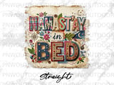 Namast'ay in Bed Tumbler Sublimation PNG Digital Download, Cozy Boho Shabby Chic Scrapbook 20oz Straight Tapered Design File thumbnail 8