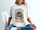 Teaching Is Hard Teacher T-Shirt, Dark Academia Educator Gift, Vintage Book Lover Shirt, Professor Called to Teach Literary Tee thumbnail 1