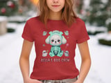 Cute Poodle Skeleton Costume Sweatshirt, Kids Halloween Cozy Pullover, Adorable Ghost Companions Design, adult and kid size t-shirts thumbnail 2