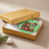 African American Christmas Ornaments, Black Woman Holiday Ornament, Melanin Christmas Tree Decor, Pan African Roots Xmas Keepsake Gift thumbnail 7