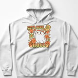 Pickleball Gildan Fleece Hoodie, Let's Dink Ghouls, Retro Halloween Ghost Court Pullover Sweatshirt thumbnail 7