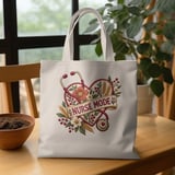Nurse Mode Sweatshirt, Faux Embroidery Nurse Hoodie, Floral Stethoscope Tote Bag, Nursing Student Gift, Cottagecore Nurse Life Apparel thumbnail 19