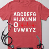 PQRST Heartbeat Alphabet Tee thumbnail 2