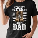 My Favorite Veteran Is My Dad T-Shirt thumbnail 5